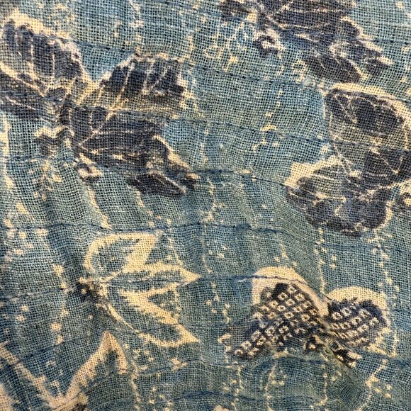 Magnolia Pearl Denim Blue Linen Good Fortune Kimono - Picture 5 of 16